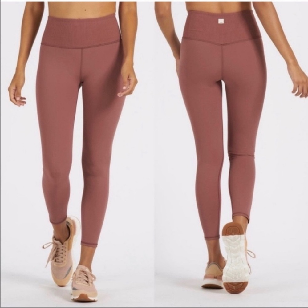 Vuori Rib Studio Legging Pink Mauve S
